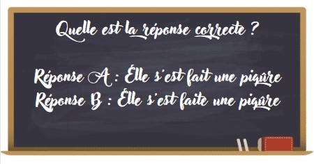 tableau noir sur lequel il est écrit à la craie une question avec deux réponses